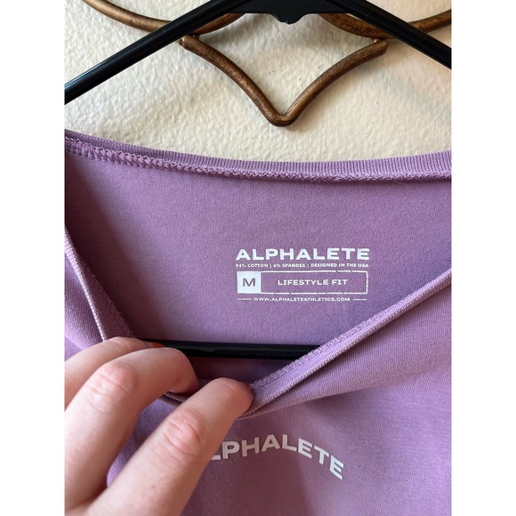 Alphalete Purple Long Sleeve Workout Top Size M - Picture 4 of 4